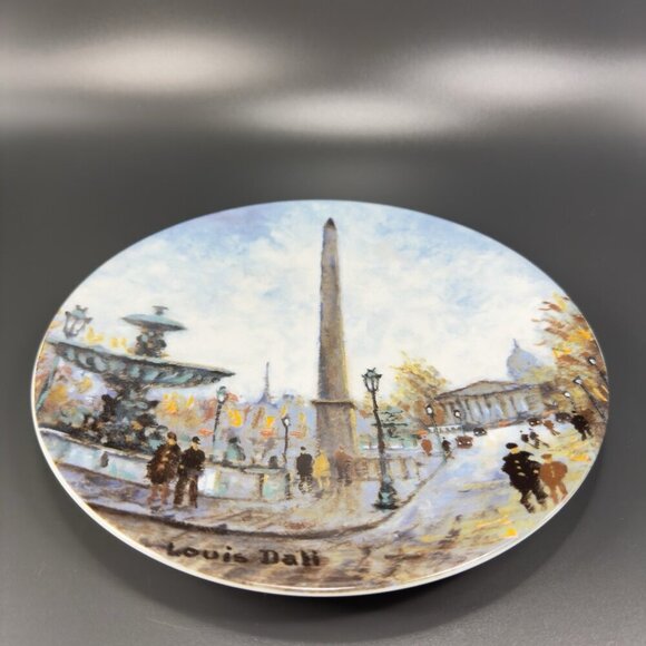 La Place de la Concorde Dish Plate Louis Dali Les Douze Sites Parisiens Ceramic - Picture 10 of 11